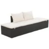 Cama De Jardín 195x60 Cm Ratán Sintético Negro VidaXL