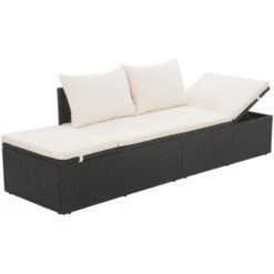 Cama De Jardín 195x60 Cm Ratán Sintético Negro VidaXL -Mano Mano Ventas 10399242 5