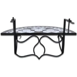 Mesa De Balcón Colgante Mosaico Negro Y Blanco VidaXL 9 Mesa De Balcón Colgante Mosaico Negro Y Blanco VidaXL -Mano Mano Ventas 1059450 5