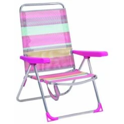 SILLA PLAYA RESPALDO ALTO FIBRELINE RAYAS