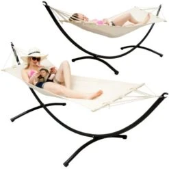 Hamaca De Jardín Con Soporte 300x100cm Tumbona Con Estructura Metálica 8 Hamaca De Jardín Con Soporte 300x100cm Tumbona Con Estructura Metálica -Mano Mano Ventas 11251902 4