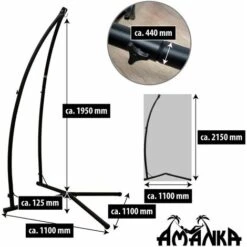 AMANKA Sostén Para Silla Colgante 215cm Soporte Para Columpio Estructura De Acero Negro Peso Máx 120Kg 9 AMANKA Sostén Para Silla Colgante 215cm Soporte Para Columpio Estructura De Acero Negro Peso Máx 120Kg -Mano Mano Ventas 11251998 5