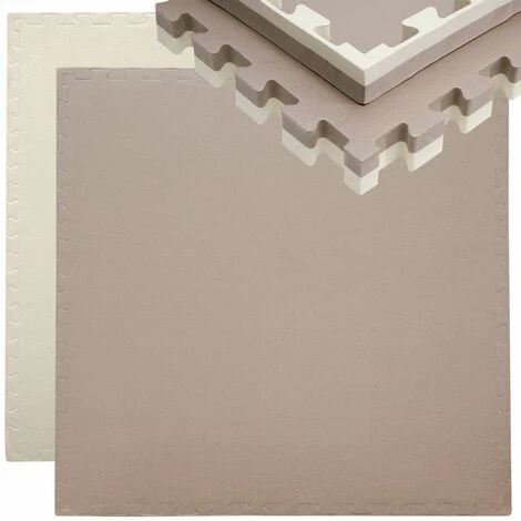 Eyepower Suelo De Gimnasio De EVA Espeso 40mm Esterilla Puzle 90x90cm Incl Marco Para Deporte Ejercicio Extensible Doble Faz Marrón Beige 1 Eyepower Suelo De Gimnasio De EVA Espeso 40mm Esterilla Puzle 90x90cm Incl Marco Para Deporte Ejercicio Extensible Doble Faz Marrón Beige