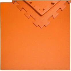 Eyepower Suelo De Gimnasio De EVA Espeso 12mm Esterilla Puzle 90x90cm Extensible Incl Marco Para Deporte Ejercicio Naranja