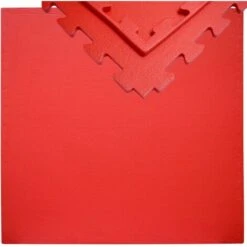 Eyepower Suelo De Gimnasio De EVA Espeso 12mm Esterilla Puzle 90x90cm Extensible Incl Marco Para Deporte Ejercicio Rojo