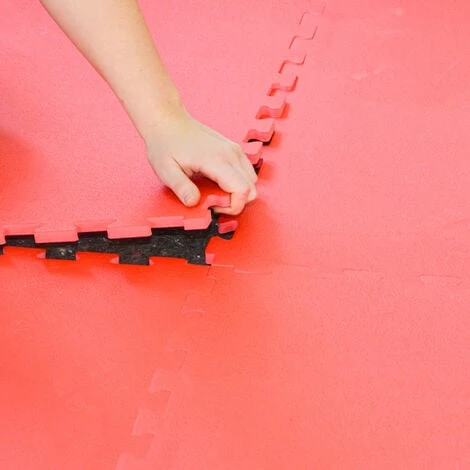 Eyepower Suelo De Gimnasio De EVA Espeso 12mm Esterilla Puzle 90x90cm Extensible Incl Marco Para Deporte Ejercicio Rojo 5 Eyepower Suelo De Gimnasio De EVA Espeso 12mm Esterilla Puzle 90x90cm Extensible Incl Marco Para Deporte Ejercicio Rojo - Imagen 5