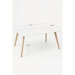 Mesas Comedor - Mesa Synk Rectangular 120 X 80 Cm - Blanco -Mano Mano Ventas 11380553 3