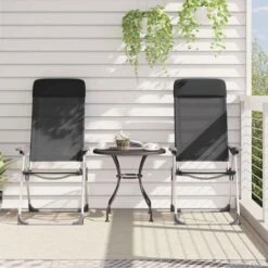 Sillas De Camping Plegables De Aluminio 2 Unidades Negro VidaXL -Mano Mano Ventas 11483402 4