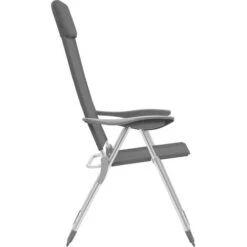 Sillas De Camping Plegables 2 Unidades Aluminio Gris VidaXL -Mano Mano Ventas 11742966 5