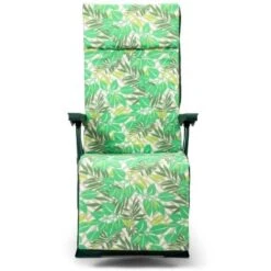 Tumbona Plegable De Jardín Solenny Regulable Acolchada 76x60x108 Cm 5 Posiciones Con Cabezal Anatómico