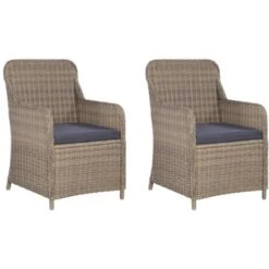 Set Muebles De Jardín 3 Pzas Con Cojines Ratán Sintético Marrón VidaXL -Mano Mano Ventas 11791959 5