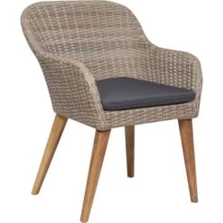 Sillas De Jardín Con Cojines 2 Unidades Ratán Sintético Marrón VidaXL -Mano Mano Ventas 11791966 2