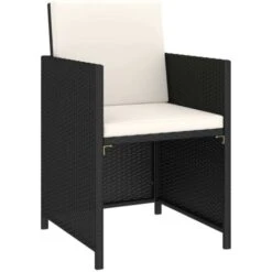 Set Comedor Jardín 6 Pzas Ratán Sintético Y Madera Acacia Negro VidaXL -Mano Mano Ventas 11942274 5