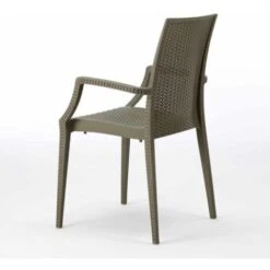 Mesa Cuadrada Negra 90x90 Cm Y 4 Sillas De Colores Bistrot Arm Passion Color: Marrón -Mano Mano Ventas 12076602 5