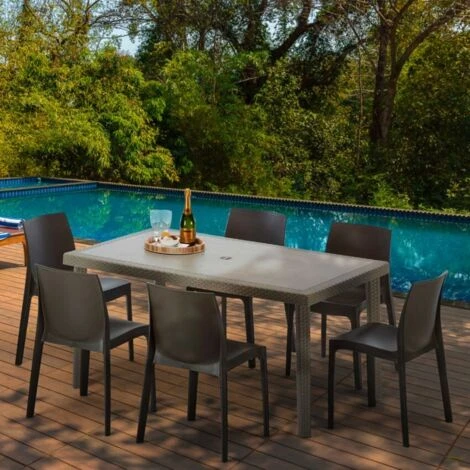 Mesa Rectangular Beige 150x90 Cm Y 6 Sillas De Colores Marion Modelo De Silla: Rome Anís Verde 2 Mesa Rectangular Beige 150x90 Cm Y 6 Sillas De Colores Marion Modelo De Silla: Rome Anís Verde - Imagen 2