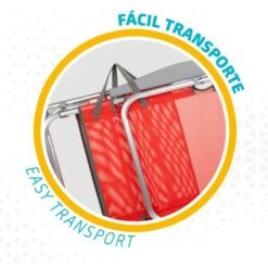 Silla Multiposición Aluminio Aktive Beach - Rojo -Mano Mano Ventas 12178417 4