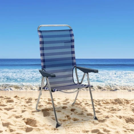 Silla De Playa Plegable Solenny Reclinable 5 Posiciones Con Respaldo Anatómico 67x63x114 Cm 2 Silla De Playa Plegable Solenny Reclinable 5 Posiciones Con Respaldo Anatómico 67x63x114 Cm - Imagen 2