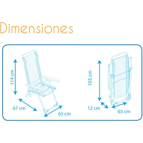 Silla De Playa Plegable Solenny Reclinable 5 Posiciones Con Respaldo Anatómico 67x63x114 Cm 4 Silla De Playa Plegable Solenny Reclinable 5 Posiciones Con Respaldo Anatómico 67x63x114 Cm - Imagen 4