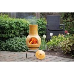 Chimenea Tampico Arcilla Amarilla 31x31x68 Cm RedFire -Mano Mano Ventas 12443255 3