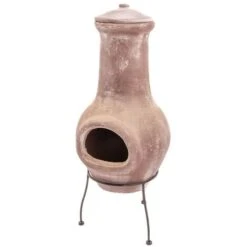 Chimenea Salamanca Rojo Oscuro 36x36x85 Cm Arcilla RedFire -Mano Mano Ventas 12443256 3