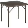 Papillon Mesa Plegable Cuadrada Marron 78x78x72 Cm.