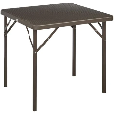 Papillon Mesa Plegable Cuadrada Marron 78x78x72 Cm. 1 Papillon Mesa Plegable Cuadrada Marron 78x78x72 Cm.