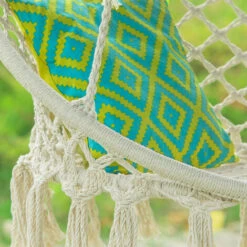 Silla Colgante De Macramé Con Cuerda De Algodón,Peso Máximo De 150kg OGS42-MI SoBuy ES 8 Silla Colgante De Macramé Con Cuerda De Algodón,Peso Máximo De 150kg OGS42-MI SoBuy ES -Mano Mano Ventas 13151529 4