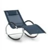 Blumfeldt Westwood Rocking Chair Mecedora Ergonómica Aluminio Azul Oscuro