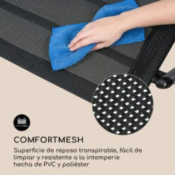 Blumfeldt The Big Easy Tumbona Hamaca Resistente A La Intemperie 350kg Máx. Protección UV Negro -Mano Mano Ventas 13313148 4