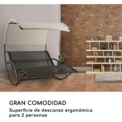 Blumfeldt The Big Easy Tumbona Hamaca Resistente A La Intemperie 350kg Máx. Protección UV Negro -Mano Mano Ventas 13313148 5