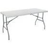 Mesa Catering Plegable Rectangular Portatil Blanca De 150 Cm 7house Mesa Multiusos: Camping, Eventos En Espacios Exteriores O Interiores Mesa Resina Y Patas Acero 2-4 Personas Y Carga De 150kg