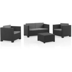 Conjunto De Jardin Set Diva Confort Grafito