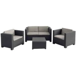 Conjunto De Jardin Set Diva Confort Grafito -Mano Mano Ventas 13776223 3