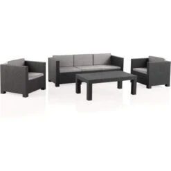 Conjunto De Jardin Set Diva Tropea Grafito