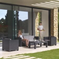 Conjunto De Jardin Set Diva Tropea Grafito -Mano Mano Ventas 13776229 3