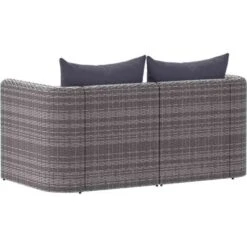 Juego De Sofás De Esquina De Jardín 2 Piezas Ratán PE Gris VidaXL -Mano Mano Ventas 13804380 5