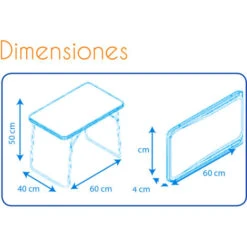 Mesa Plegable Infantil Multiusos Para Jardín O Playa Solenny Tablero Durolac Madera De Alta Densidad 60x40 Cm -Mano Mano Ventas 13875716 4