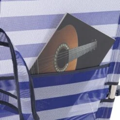 Silla De Playa Cama Plegable Solenny Reclinable Con Respaldo Bajo Y Asas 77x60x83 Cm 4 Posiciones -Mano Mano Ventas 13875717 3