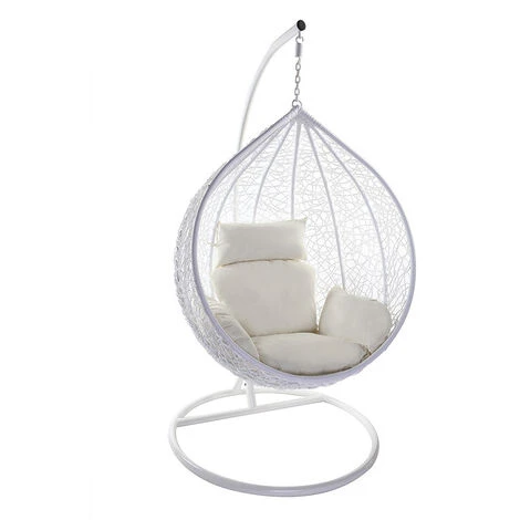 Sillón Suspendido Huevo Resina Blanco MOJO 1 Sillón Suspendido Huevo Resina Blanco MOJO