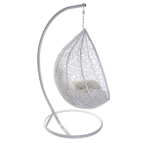 Sillón Suspendido Huevo Resina Blanco MOJO 4 Sillón Suspendido Huevo Resina Blanco MOJO - Imagen 4