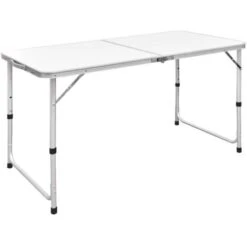 Mesa De Camping Plegable Ajustable 120x60 Cm VidaXL