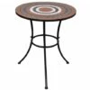 Mesa De Bistro Terraza Mosaico Terracota Y Blanco 60 Cm VidaXL
