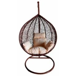 Columpio De Ratán Sintético Marrakech Para Jardín