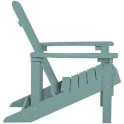 Silla De Jardín Turquesa De Madera Sintética Resistente A La Intemperie Estilo Moderno Adirondack -Mano Mano Ventas 17401564 5