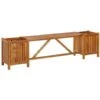 Banco Jardín Con 2 Maceteros Madera Maciza Acacia 150x30x40 Cm VidaXL