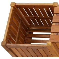 Banco Jardín Con 2 Maceteros Madera Maciza Acacia 150x30x40 Cm VidaXL -Mano Mano Ventas 17465595 5