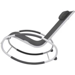 Silla Mecedora De Jardín De Textilene Negro VidaXL -Mano Mano Ventas 17465625 4