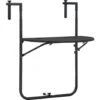 Mesa Balcón Colgante Plástico Aspecto Ratán Marrón 60x64x83,5cm VidaXL