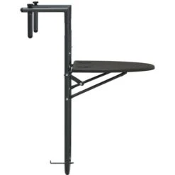 Mesa Balcón Colgante Plástico Aspecto Ratán Marrón 60x64x83,5cm VidaXL -Mano Mano Ventas 17465648 4