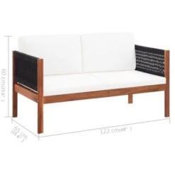 Sofá De Jardín De 2 Plazas Madera De Acacia Maciza VidaXL -Mano Mano Ventas 17927674 3